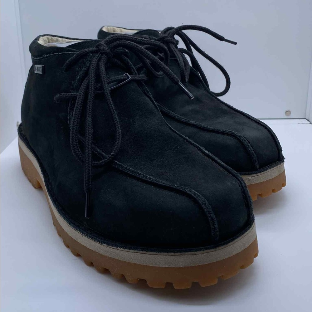 Buffalino Black Suede Leather Men’s Lace-Up Boots Size 10